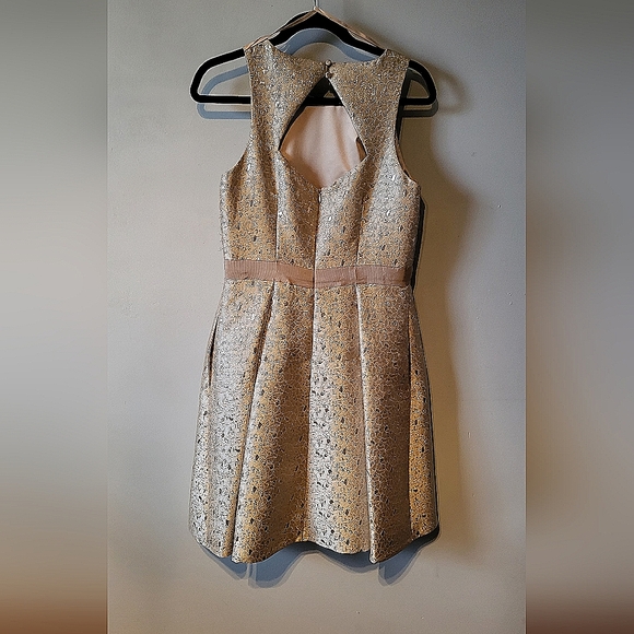 Eliza J size 8 Nude & metallic Dress - Picture 2 of 2